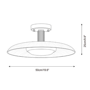 Selmora Alabaster Semi-Flush Mount