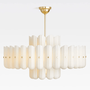 Seraphine Linear Fluted Glass Chandelier