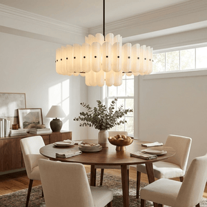 Seraphine Linear Fluted Glass Chandelier
