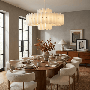 Seraphine Linear Fluted Glass Chandelier