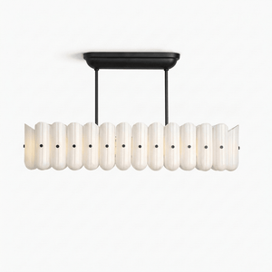Seraphine Linear Fluted Glass Island Chandelier