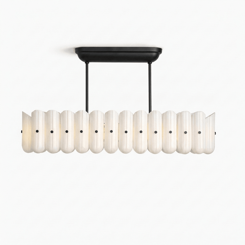 Seraphine Linear Fluted Glass Island Chandelier – detail 10