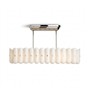 Seraphine Linear Fluted Glass Island Chandelier
