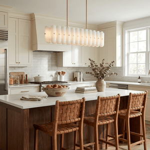 Seraphine Linear Fluted Glass Island Chandelier