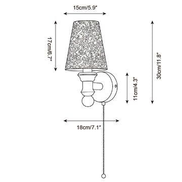 Seravine Wall Sconce — Dimension drawings 1
