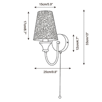 Seravine Wall Sconce — Dimension drawings 2