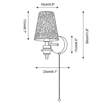 Seravine Wall Sconce — Dimension drawings 3
