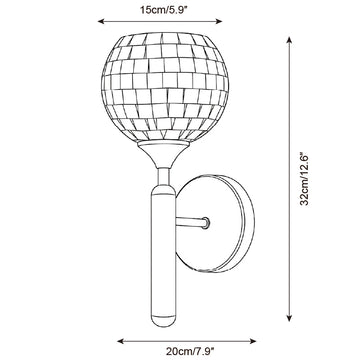 Silviora Wall Sconce — Dimension drawings 5
