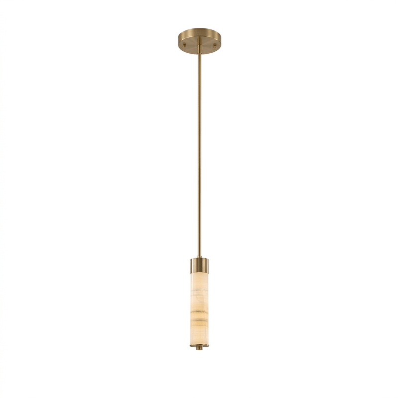 Slender Alabaster Column Chandelier – detail 30
