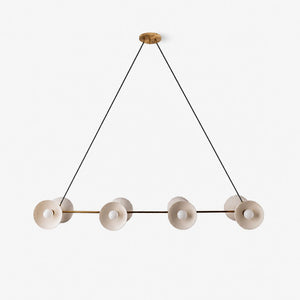 Slim Brass Linear Chandelier
