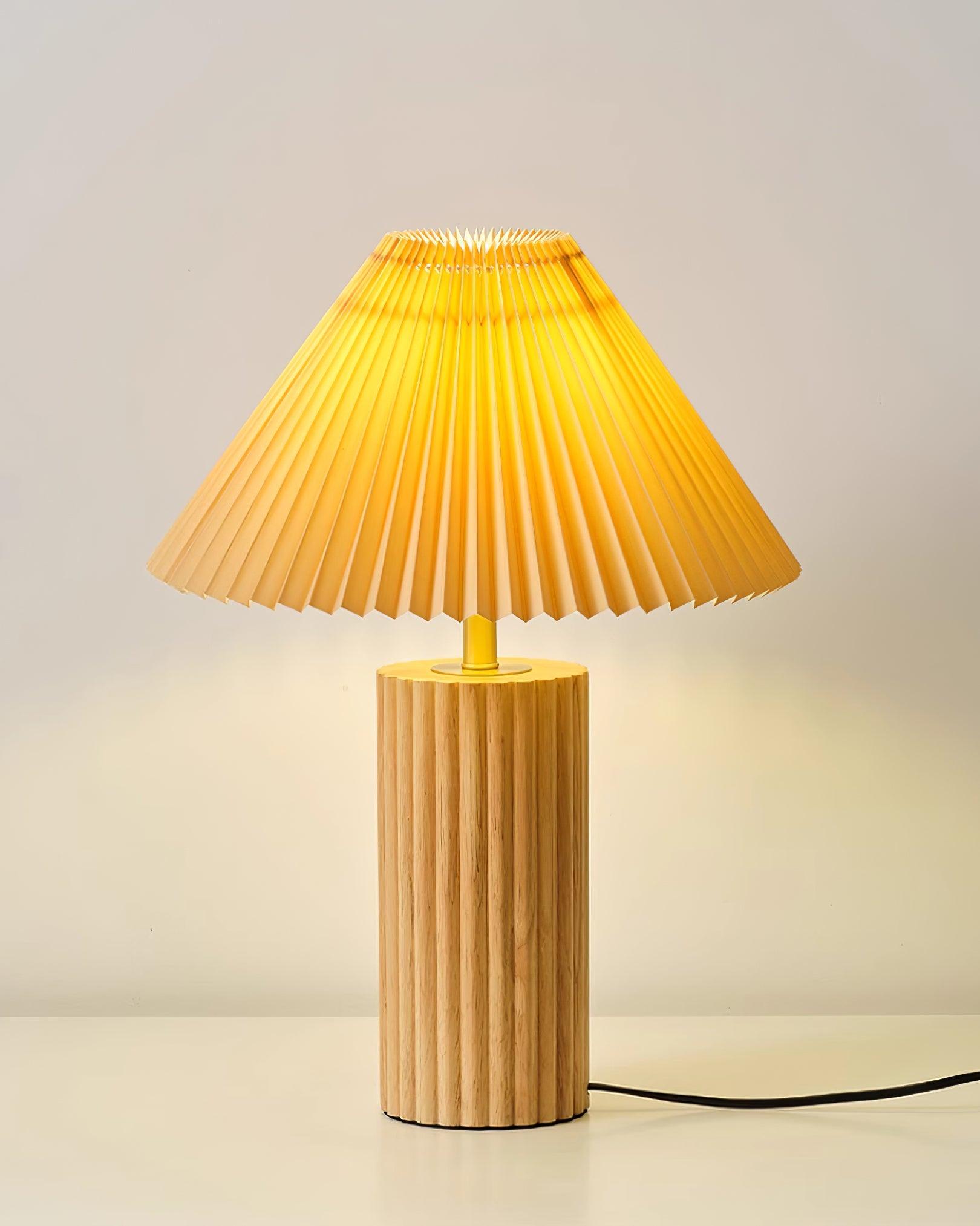Solaire Pleated Table Lamp 13.7″- 19.8″ - Docos