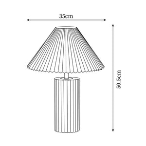 Solaire Pleated Table Lamp 13.7″- 19.8″ - Docos