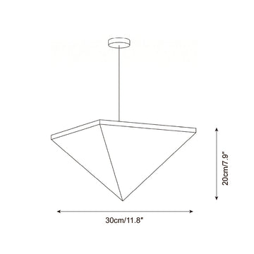 مصباح Solina Prism المعلق — رسومات الأبعاد 1