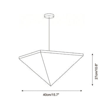 مصباح Solina Prism المعلق — رسومات الأبعاد 2