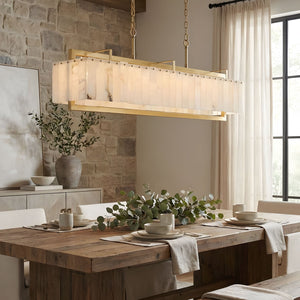 Solstice Bar Alabaster Chandelier