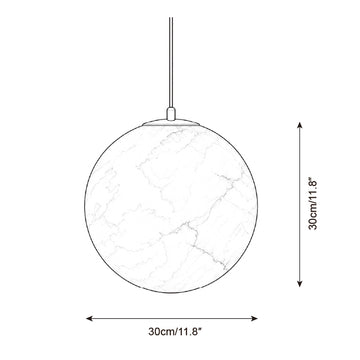 Solstice Alabaster Pendant Lamp — Dimension drawings 2