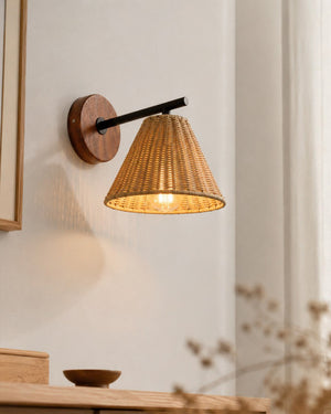 Sovara Rattan Wall Sconce