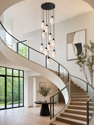 Spindle Alabaster Cluster Chandelier