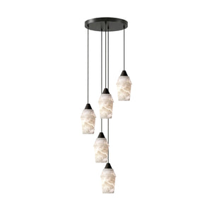 Spindle Alabaster Cluster Chandelier