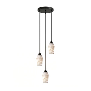 Spindle Alabaster Cluster Chandelier