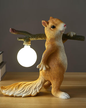 Squirrel Table Lamp 9.8″