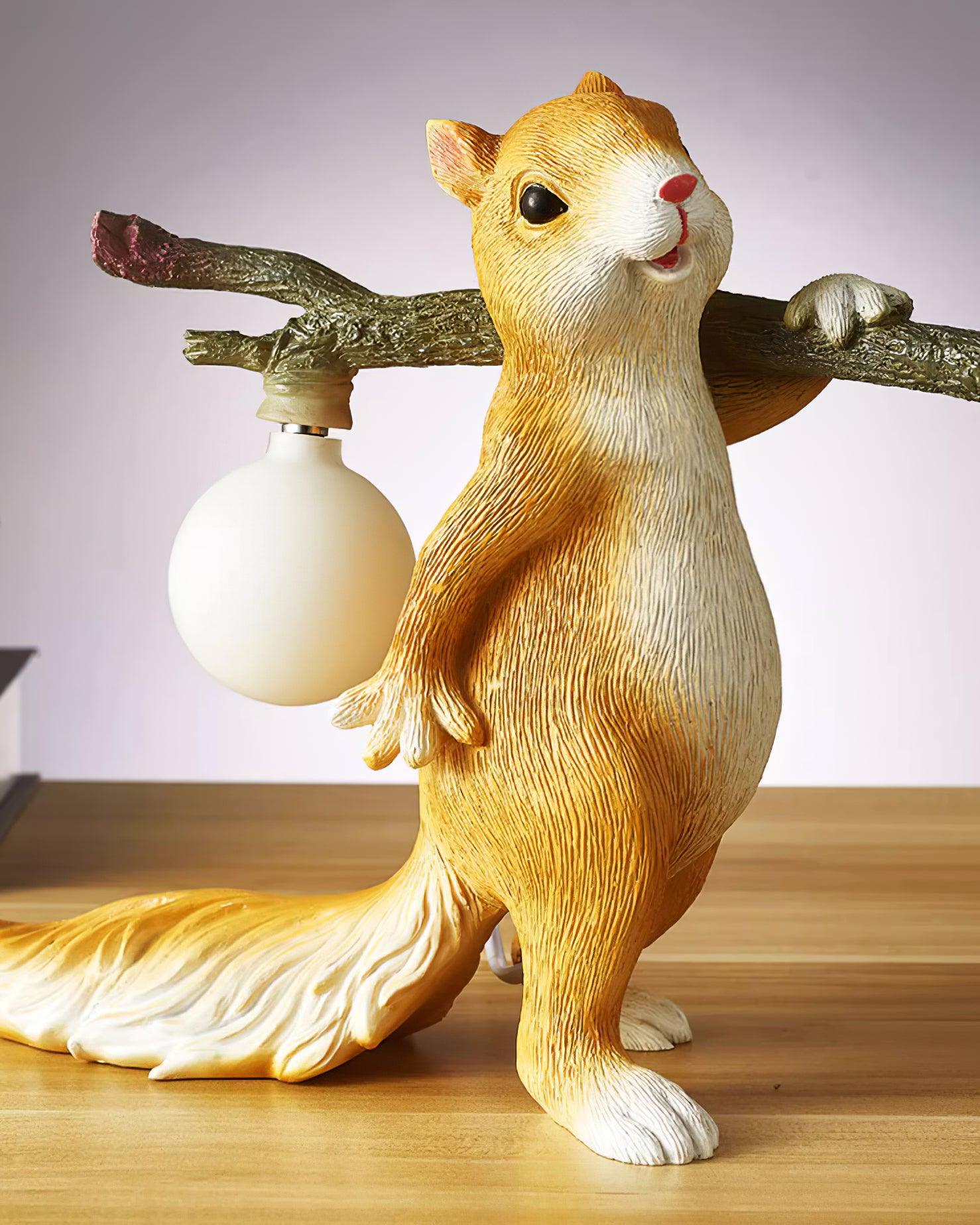 Squirrel Table Lamp 9.8″