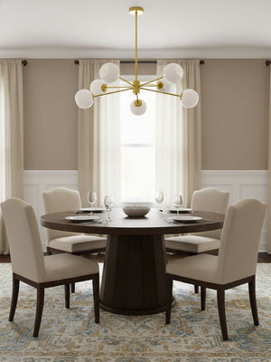 Staggered Glass 6 Light Chandelier