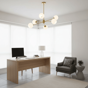 Staggered Glass 6 Light Chandelier