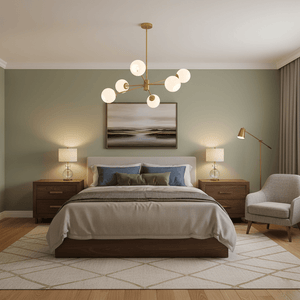 Staggered Glass 6 Light Chandelier