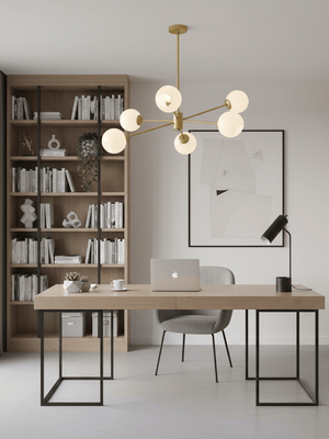 Staggered Glass 6 Light Chandelier