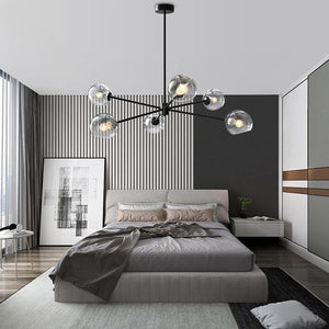 Staggered Glass 6 Light Chandelier