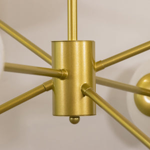 Staggered Glass 6 Light Chandelier