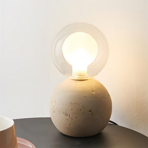 Stilla Orb Travertine Table Lamp