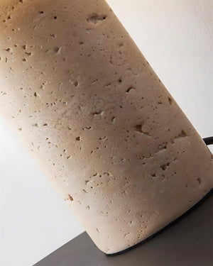 Stilla Orb Travertine Table Lamp