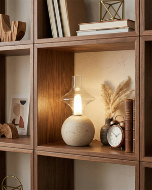Stilla Orb Travertine Table Lamp