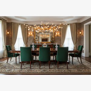 Stone Crystal Brass Chandelier