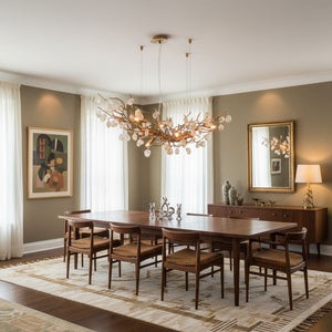 Stone Crystal Brass Chandelier