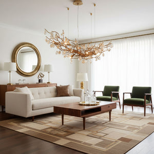 Stone Crystal Brass Chandelier