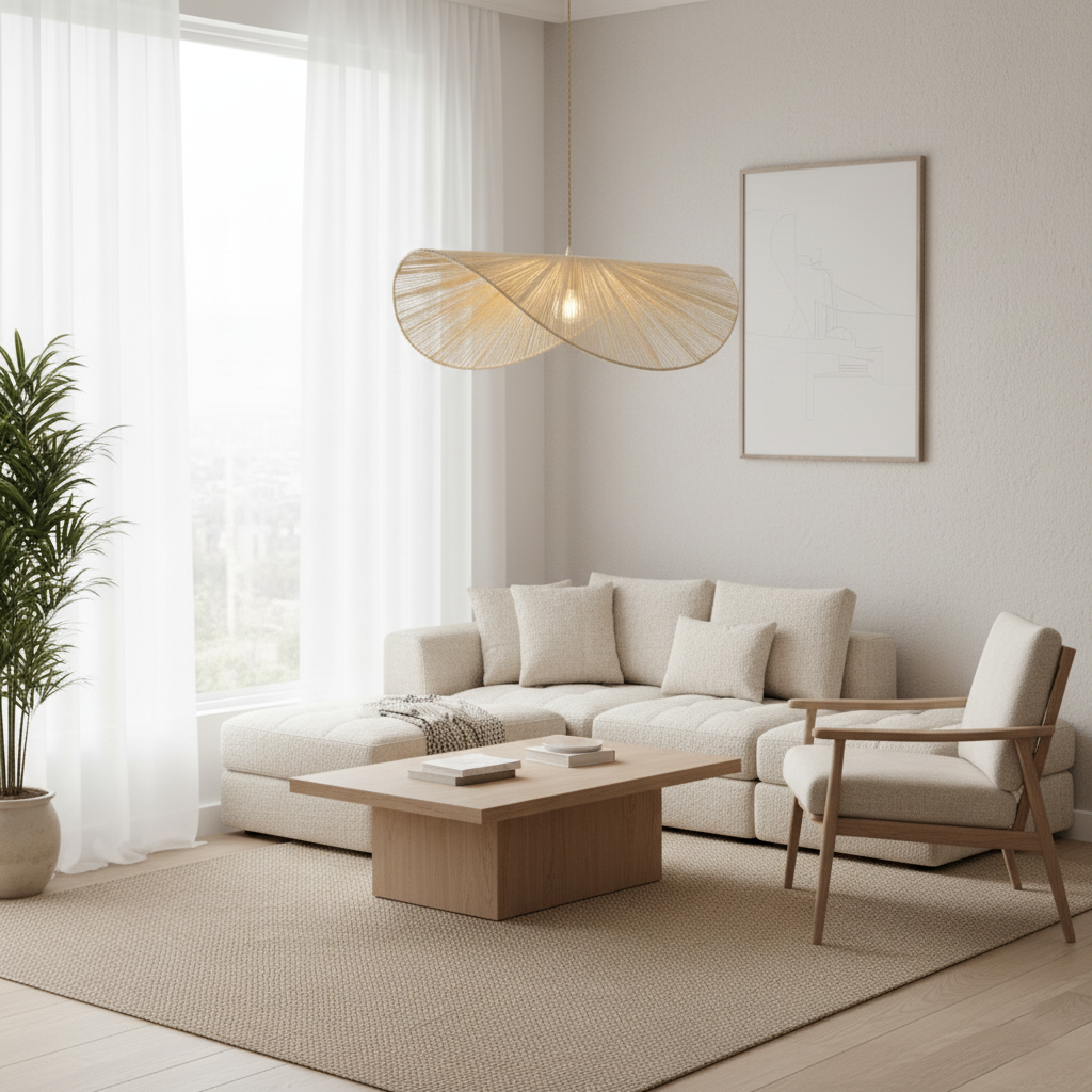 Straw Hat Pendant Light