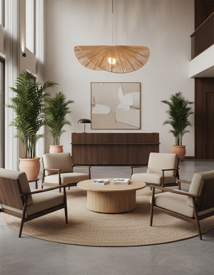 Straw Hat Pendant Light