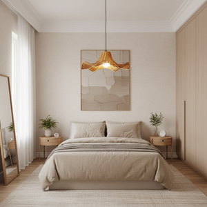 Straw Pleat Pendant Lamp