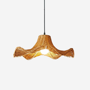 Straw Pleat Pendant Lamp