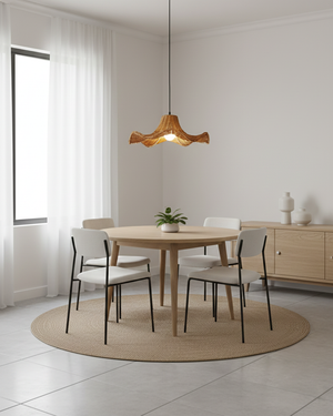 Straw Pleat Pendant Lamp