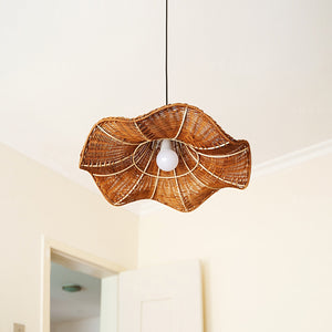 Straw Pleat Pendant Lamp