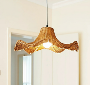 Straw Pleat Pendant Lamp