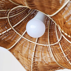 Straw Pleat Pendant Lamp