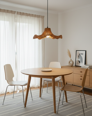 Straw Pleat Pendant Lamp