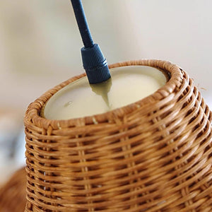 Straw Pleat Pendant Lamp