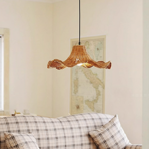 Straw Pleat Pendant Lamp