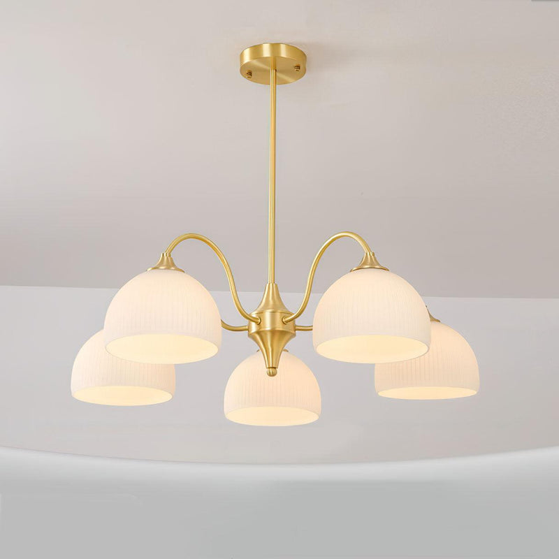 Striped Glass Bowl Chandelier – detail 5